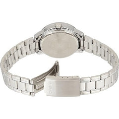 Casio Couple Watch Set MTP/LTP-V004D-1BUDF – Silver Stainless Steel, Black Dial