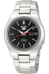 Seiko SNK607K1 Automatic Men’s Watch – Black Dial Military Style, Stainless Steel, Day-Date