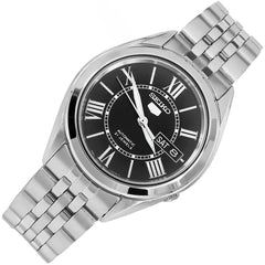 Seiko SNKL55K1 Automatic Men’s Watch – Stainless Steel, Black Dial, Day-Date Display