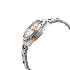Seiko SNKL57K1 Men's Two-Tone Automatic Watch – Off White Dial with Day-Date
