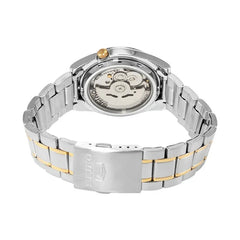 Seiko SNKL57K1 Men's Two-Tone Automatic Watch – Off White Dial with Day-Date