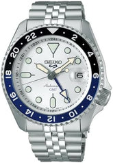 Seiko SSK033K1 GMT Automatic Watch – Stainless Steel, Dual Time
