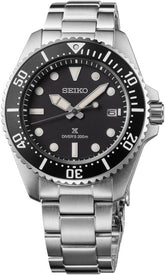 Seiko Prospex SNE597P1 Solar Diver’s Watch – 41 mm Black Dial with Stainless Steel Bracelet