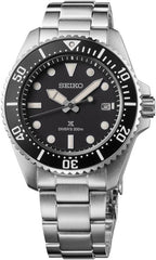 Seiko Prospex SNE597P1 Solar Diver’s Watch – 41 mm Black Dial with Stainless Steel Bracelet
