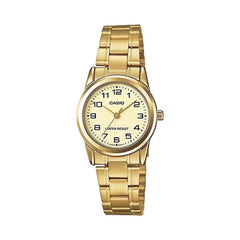 Casio MTP/LTP-V001G-9BUDF Couple Watches – Gold Tone Stainless Steel Matching Set