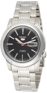 Seiko SNKE53K1 Automatic Men’s Watch – Black Dial, Stainless Steel, Day-Date Display