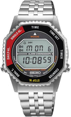 Seiko SMGG19P1 Rotocall Digital – Retro‑Inspired Digital Watch with Stainless Steel Bracelet