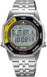 Seiko SMGG17P1 Rotocall Digital Watch – Retro‑Inspired Digital Chronograph in Stainless Steel