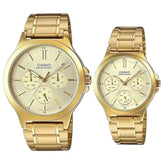 Casio MTP/LTP-V300G-9A Couple Watches – Gold Tone Stainless Steel Classic Set