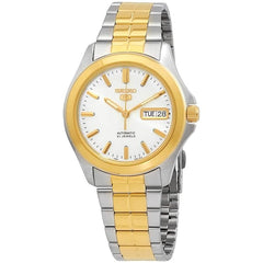 Seiko SNKK94K1 Automatic Men’s Watch – Two-Tone Stainless Steel, Gold & Silver, Day-Date Display