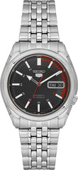 Seiko SNK375K1 Automatic Men’s Watch – Black Dial, Day-Date, Stainless Steel Bracelet