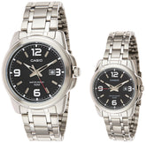 Casio MTP/LTP-1314D-1AV Couple Watches – Stainless Steel Black Dial Matching Set