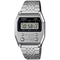 CASIO A1100D-1A Digital Watch – Stainless Steel, Classic Design, Reliable Performance