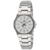 CASIO EFR-S108D-7A Edifice Stainless Steel Quartz Watch for Men – 100M Water Resistant, Date Display, Sleek Design
