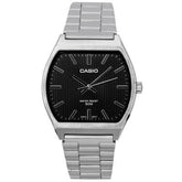 CASIO MTP-B140D-1AVDF Men's Stainless Steel Watch - Black Dial, Date Function, and Water-Resistant