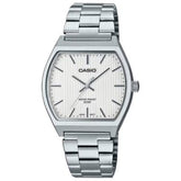 CASIO MTP-B140D-7AVDF Men's Stainless Steel Watch with White Dial