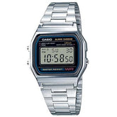 Casio A159-W1DF Digital Watch – Classic Black Stainless Steel