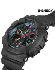 Casio G-SHOCK GA-100MF-1ADR – Metallic Face Analog-Digital Watch