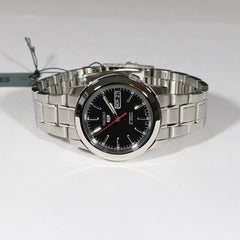 Seiko SNKE53K1 Automatic Men’s Watch – Black Dial, Stainless Steel, Day-Date Display
