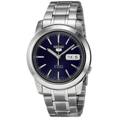 Seiko SNKE51K1 Automatic Men’s Watch – Blue Dial, Stainless Steel, Day-Date Display