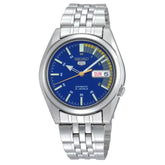 Seiko SNK371K1 Automatic Men’s Watch – Blue Dial, Day-Date, 21 Jewel Movement, Stainless Steel
