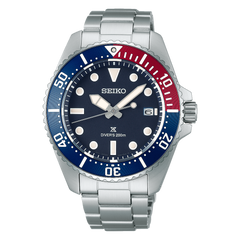 Seiko Prospex SNE595P1 Solar Diver’s Watch – 41 mm Blue & Red Pepsi Bezel