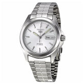 Seiko SNKK87K1 Automatic Men’s Watch – Stainless Steel, White Dial, Day-Date Display
