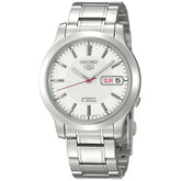 Seiko SNK789K1 Automatic Men’s Watch – White Dial, Stainless Steel, Day-Date