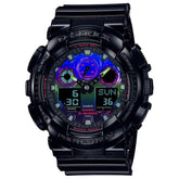 Casio G-SHOCK GA-100RGB-1ADR – RGB Metallic Accent Analog-Digital Watch