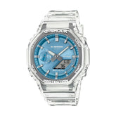 Casio G-SHOCK GA-2100BM-7A2DR – Carbon Core Guard Analog-Digital Watch (White & Blue Camouflage Edition)