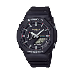 Casio G-SHOCK GA-2100RL-1ADR – Black & Red Layered Carbon Core Guard Analog-Digital Watch