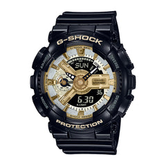 Casio G-SHOCK GMA-S110GB-1ADR | Sleek Black & Gold Digital Watch