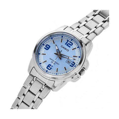 Casio Couple Watch Set MTP/LTP-1314D-2AVDF – Silver Stainless Steel, Blue Dial