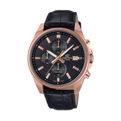 Edifice Genuine Leather Standard Chronograph Men Watch EFV-610ECL-1AUDF