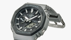 Casio G-SHOCK GA-B2100LUU-8A “CasiOak” Analog-Digital Watch with Bluetooth & Tough Solar – Gray & Purple Accent