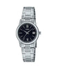 Casio MTP/LTP-V002D-1B3 Couple Watches – Stainless Steel Black Dial Matching Set