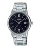 Casio MTP/LTP-V002D-1B3 Couple Watches – Stainless Steel Black Dial Matching Set