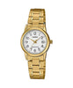 Casio MTP/LTP-V002G-7B2 Couple Watches – White Dial with Gold Tone Stainless Steel Band