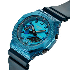 Casio G-SHOCK GM-2140GEM-2ADR Analog-Digital Watch – Blue & Gold Metal Bezel