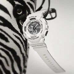 Casio G-Shock BA-120WLP-7A White Leopard Print Analog-Digital Women’s Watch