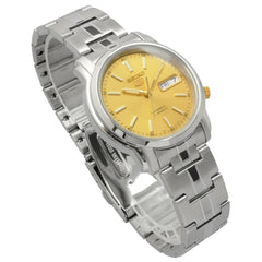 Seiko SNKL81K1 Automatic Men’s Watch – Stainless Steel, Champagne/Golden Dial, Day-Date Display