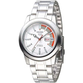 Seiko 5 SS Bracelet Red/White Men's Parallel Import