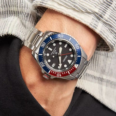 Seiko Prospex SNE595P1 Solar Diver’s Watch – 41 mm Blue & Red Pepsi Bezel