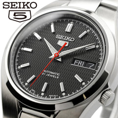 Seiko SNK607K1 Automatic Men’s Watch – Black Dial Military Style, Stainless Steel, Day-Date