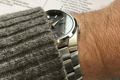Seiko SNK607K1 Automatic Men’s Watch – Black Dial Military Style, Stainless Steel, Day-Date