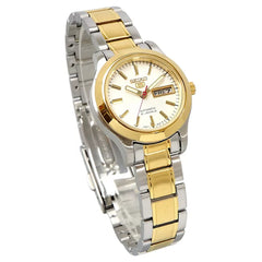 Seiko SYMD90K1 Gold Women's Automatic Watch – Champagne Dial with Day-Date