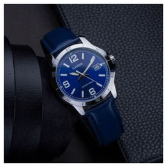 Casio MTP/LTP-V004L-2B Couple Watches – Blue Dial with Black Leather Strap