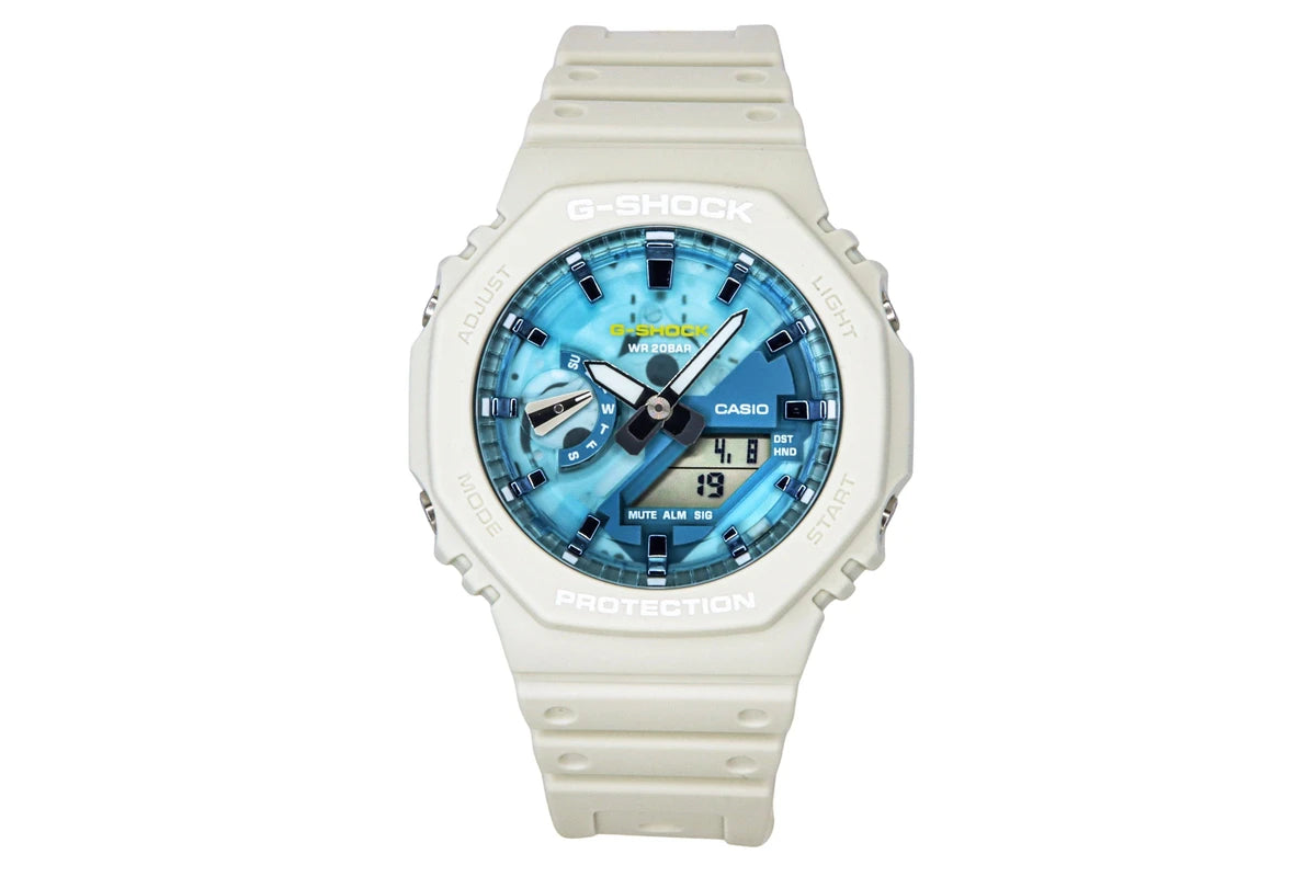 Casio G-SHOCK GA-2100AS-5A – Carbon Core Guard Analog-Digital Watch