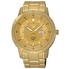 Seiko SNKN62K1 Gold Automatic Men's Watch – Champagne Dial with Day-Date