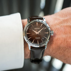SEIKO Presage Cocktail Time "Whiskey Mist" automatic dress watch